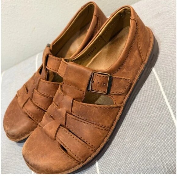 Birkenstock Fisherman Brown Leather Sandals Men\'s 44 11 main image 7
